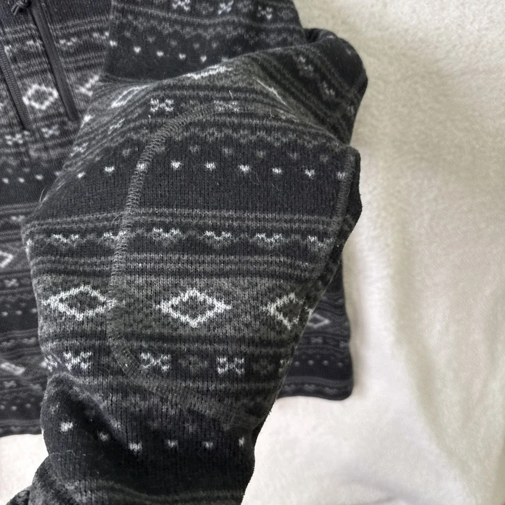 The North Face Mens Tsillan Sweatshirt 1/4 Zip Fair Isle Aztec Fleece Pullover M